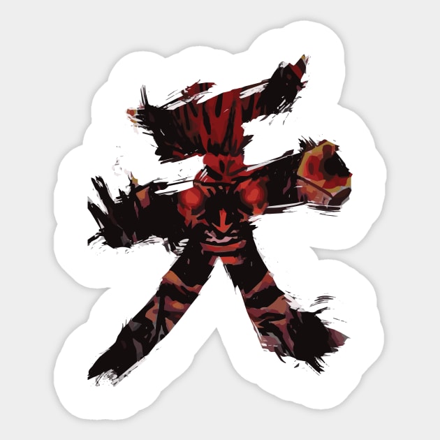 akuma Sticker by horrorshirt